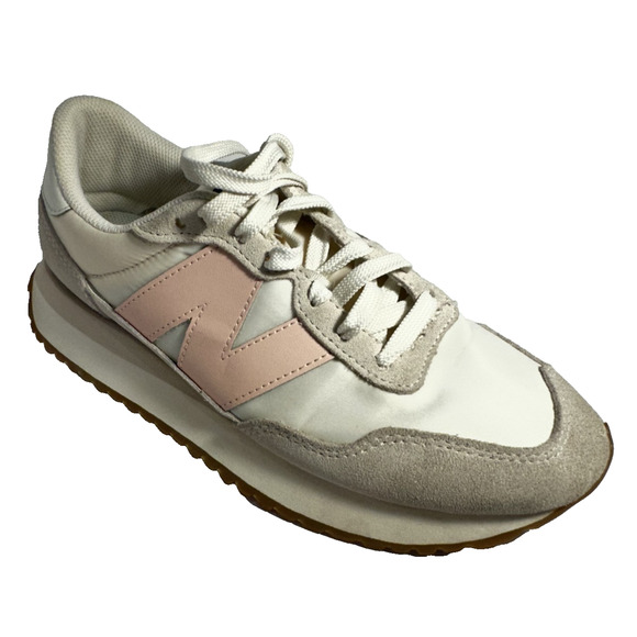 New Balance 237 WS237GA Women’s Size 10 Cream Off-White Pink Gum Sole Retro - Picture 1 of 10